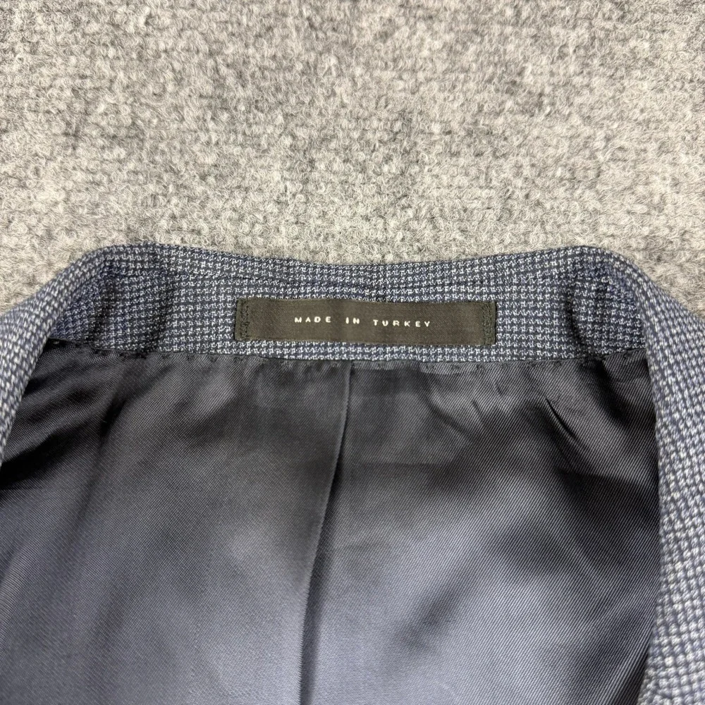 Hugo Boss Blazer Mens 44L Blue Marzotto Super 110 Virgin Wool Sport Coat Jacket